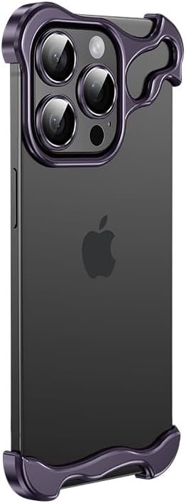 Series Designed for iPhone Case,Minimalist Protective Shock Absorption Aerospace Grade Aluminum Shells & Elastomer Inlays Easy Fit,Shockproof Bumper Cover (Black,iPhone 15 Pro Max)
