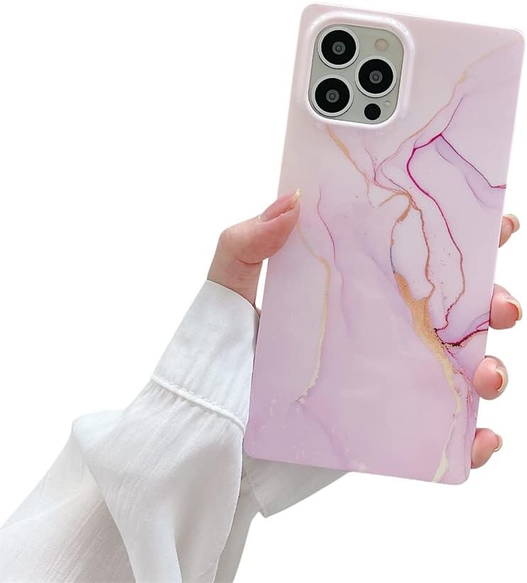 41sIofHfceL._AC_SL1000 Square Phone Case for iPhone 13 Pro Max,Bling Glitter Colorful Slim Soft TPU Silicone Mobile Case for Women Girls Men Boys Cute Shockproof iPhone Protective Case 6.7 inch (Shell)