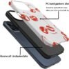 for iPhone 12 Pro Max Case,HH2 Retro Cherry Hybrid 2 Layer Hard Shell Silicone Protective Pattern Design Case