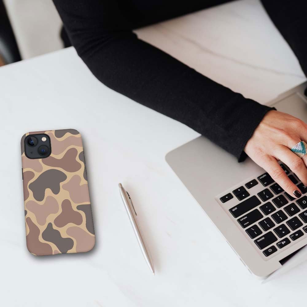 for iPhone 14 Plus Case,HH2 Camouflage Camo Leaf Hybrid 2 Layer Hard Shell Silicone Protective Pattern Design Case
