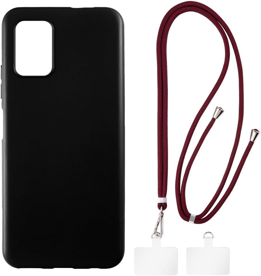 C300 4G Case + Universal Mobile Phone Lanyards, Crossbody Soft Strap Silicone TPU Cover Bumper Shell for C300 4G (6.52”)