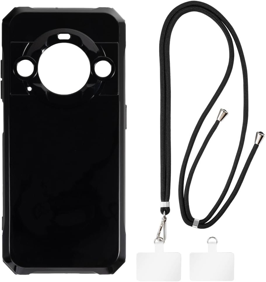 Innovatemee BL9000 Pro 5G Case + Universal Mobile Phone Lanyards, Neck/Crossbody Soft Strap Silicone TPU Cover Bumper Shell for Innovatemee BL9000 Pro 5G (6.78”)