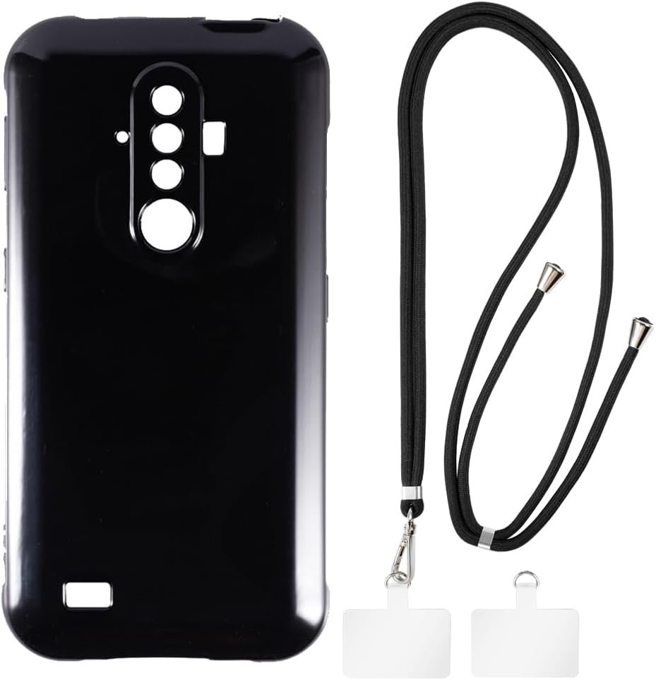 Case + Universal Mobile Phone Lanyards, Neck/Crossbody Soft Strap Silicone TPU Cover Bumper Shell for Armor X8i (5.7”)
