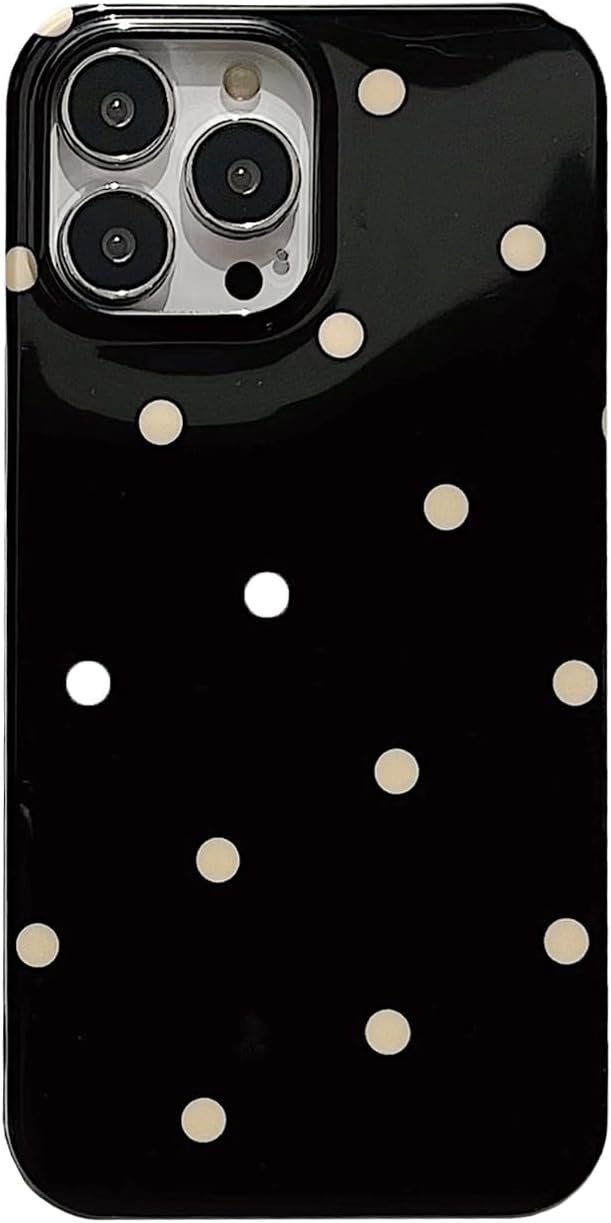 51ElQZmidYL._AC_SL1500 Phone Case Compatible with iPhone 15 Pro Classic Trendy Stylish Pattern Slim Soft IMD Glossy Protective Girls Women Cover(iPhone 15pro 6.1inch,Black)
