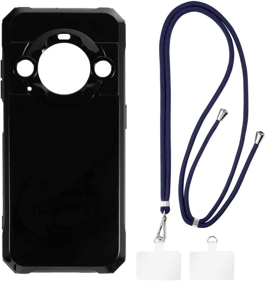 Innovatemee BL9000 Pro 5G Case + Universal Mobile Phone Lanyards, Neck/Crossbody Soft Strap Silicone TPU Cover Bumper Shell for Innovatemee BL9000 Pro 5G (6.78”)
