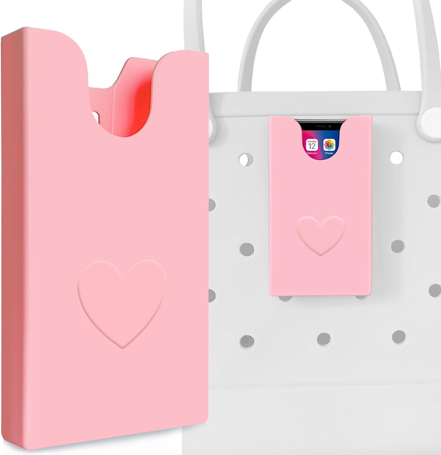 Phone Holder Compatible for Bog Bag, Phone Case Insert Accessories for Bog Bags, Plastic Shell Case Fits All Cell Phones,Keep Your Phone Portable and Secure in Beach Bag