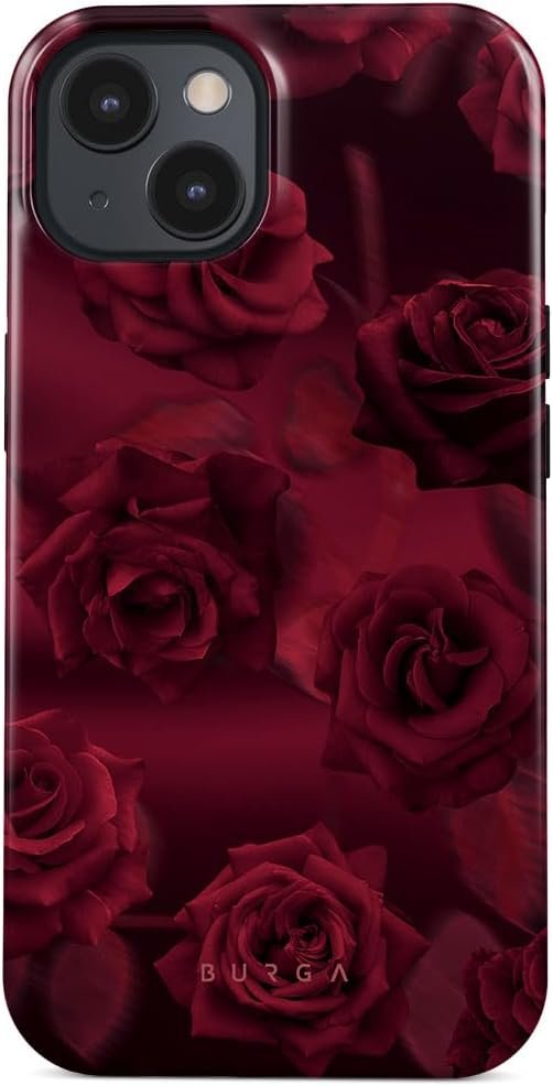 Phone Case Compatible with iPhone 14 Plus - Hybrid 2-Layer Hard Shell + Silicone Protective Case - Blue Hearts Love Kiss Amor - Scratch-Resistant Shockproof Cover