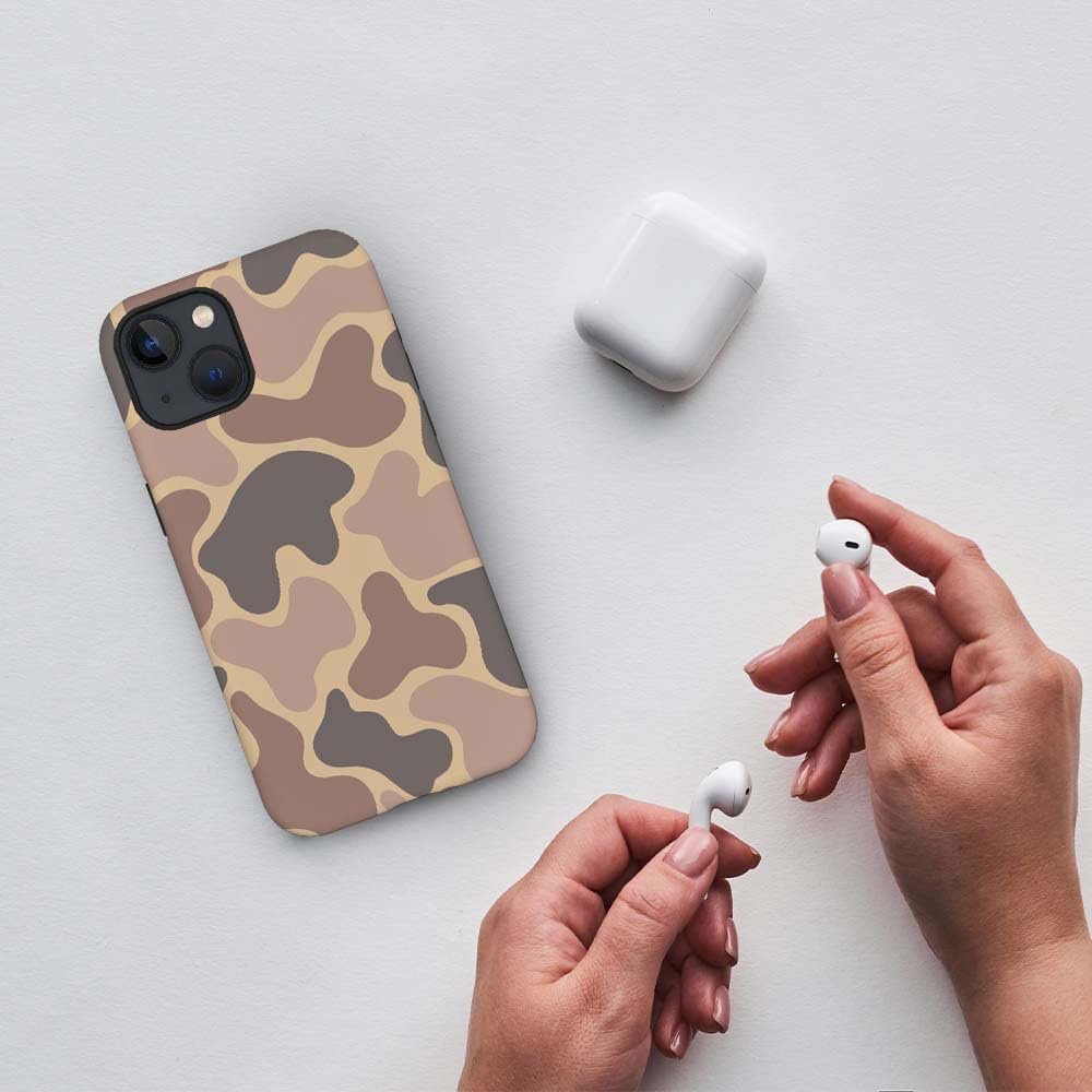 for iPhone 14 Plus Case,HH2 Camouflage Camo Leaf Hybrid 2 Layer Hard Shell Silicone Protective Pattern Design Case