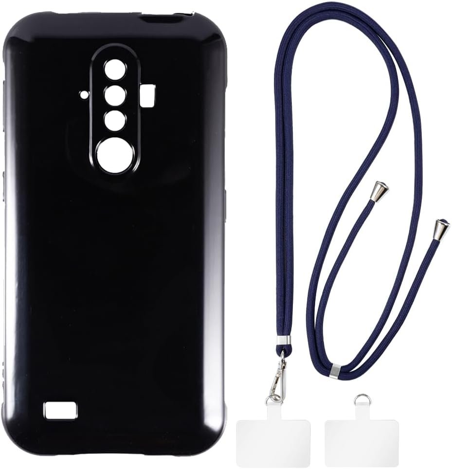 Case + Universal Mobile Phone Lanyards, Neck/Crossbody Soft Strap Silicone TPU Cover Bumper Shell for Armor X8i (5.7”)