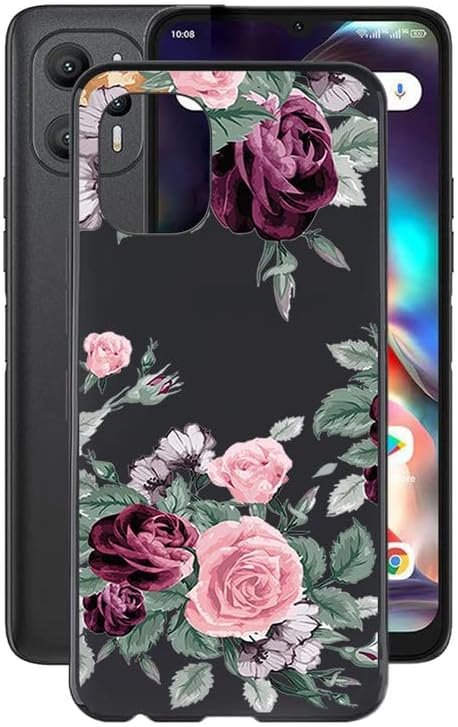 for F3 Pro 5G [6.58"] Case, Soft Silicone Bumper Shell Black Flexible Rubber Phone Protective Cases TPU Cover for F3 Pro 5G -Black