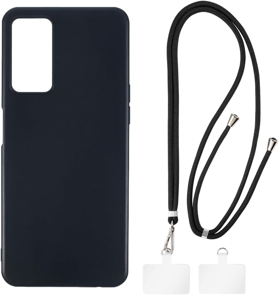 V+ 5G Case + Universal Mobile Phone Lanyards, Neck/Crossbody Soft Strap Silicone TPU Cover Bumper Shell for  V+ 5G (6.82”)