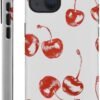 for iPhone 12 Pro Max Case,HH2 Retro Cherry Hybrid 2 Layer Hard Shell Silicone Protective Pattern Design Case