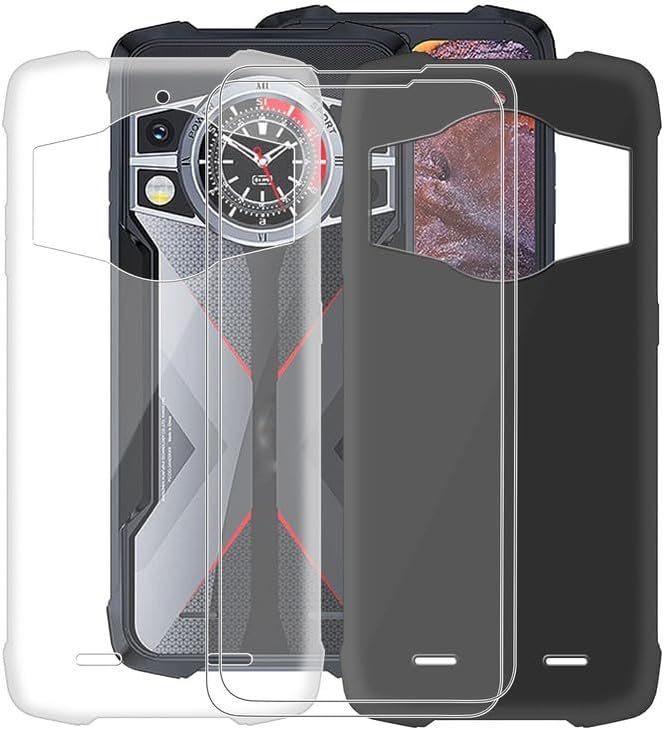 51S_TZPgvPL._AC for 9 (6.58") Case, Shockproof Protective Black Case Soft Silicone Bumper Shell 2 Black Flexible Rubber Phone Protective Cases TPU Cover