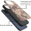 for iPhone 14 Plus Case,HH2 Camouflage Camo Leaf Hybrid 2 Layer Hard Shell Silicone Protective Pattern Design Case