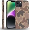 for iPhone 14 Plus Case,HH2 Camouflage Camo Leaf Hybrid 2 Layer Hard Shell Silicone Protective Pattern Design Case