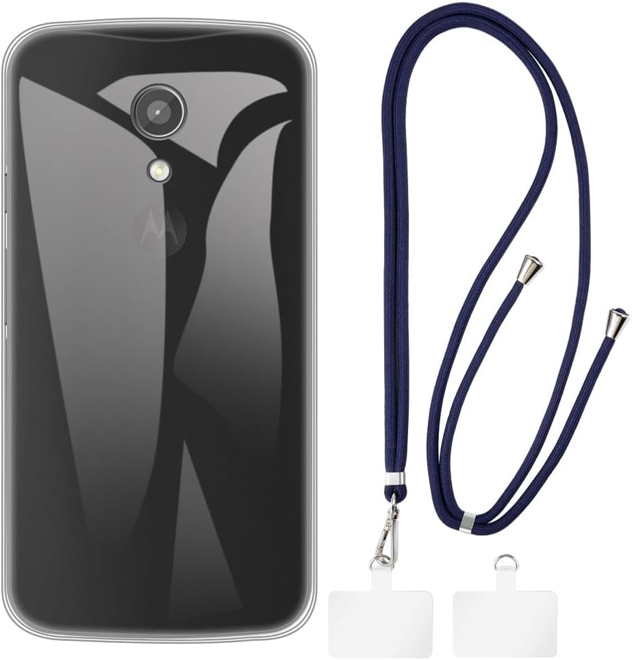 G 2nd Gen Case + Universal Mobile Phone Lanyards, Neck/Crossbody Soft Strap Silicone TPU Cover Bumper Shell for G2 (5”)