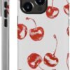 for iPhone 12 Pro Max Case,HH2 Retro Cherry Hybrid 2 Layer Hard Shell Silicone Protective Pattern Design Case