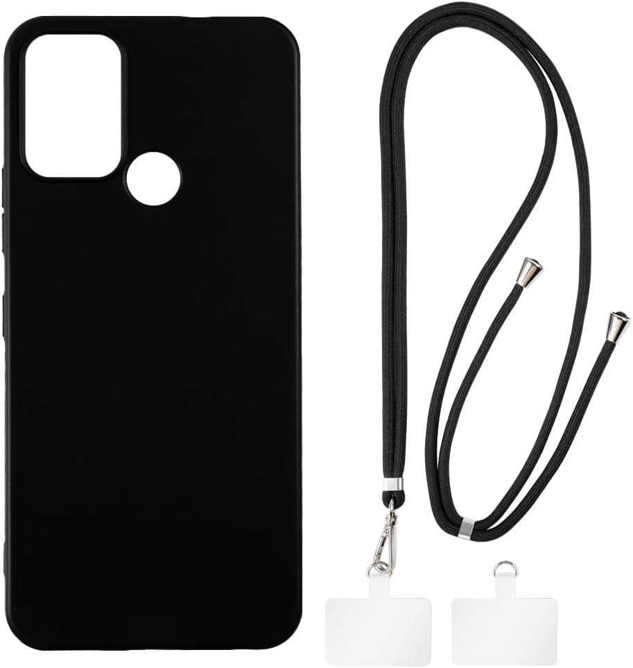 C22 Case + Universal Mobile Phone Lanyards, Neck/Crossbody Soft Strap Silicone TPU Cover Bumper Shell for C22 (6.5”)