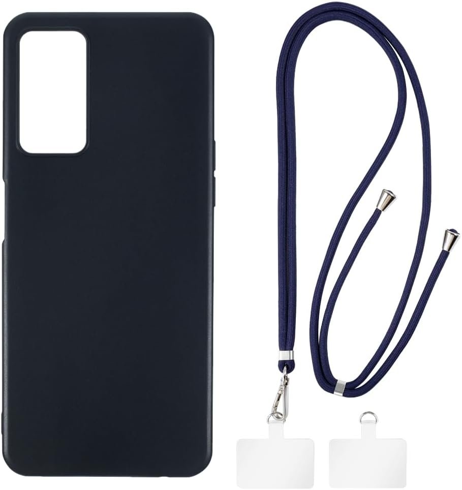V+ 5G Case + Universal Mobile Phone Lanyards, Neck/Crossbody Soft Strap Silicone TPU Cover Bumper Shell for  V+ 5G (6.82”)