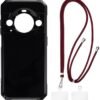 Innovatemee BL9000 Pro 5G Case + Universal Mobile Phone Lanyards, Neck/Crossbody Soft Strap Silicone TPU Cover Bumper Shell for Innovatemee BL9000 Pro 5G (6.78”)