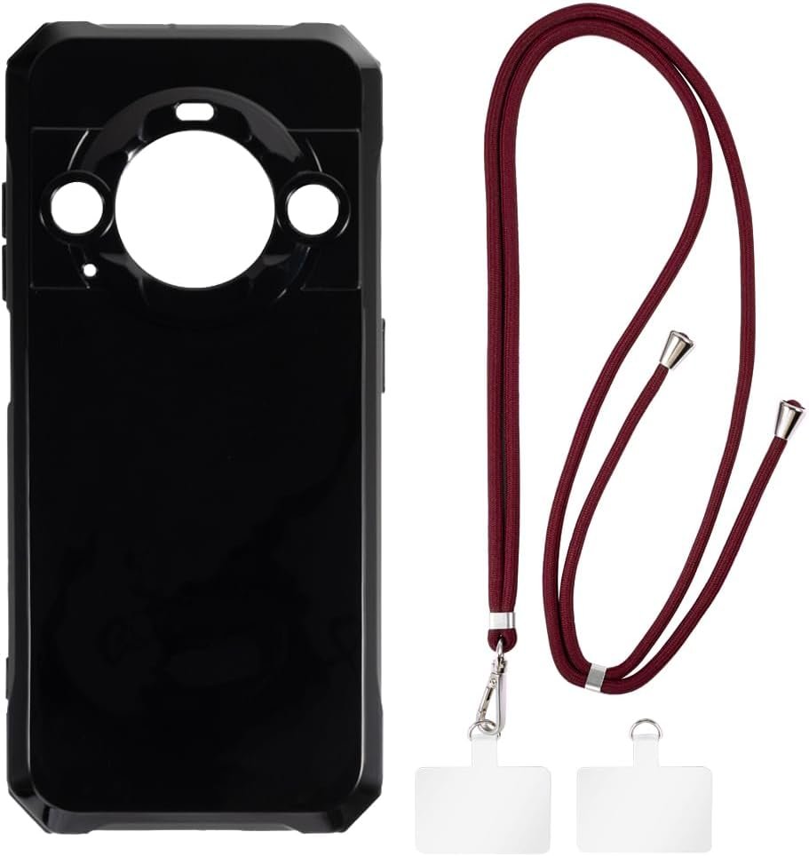 Innovatemee BL9000 Pro 5G Case + Universal Mobile Phone Lanyards, Neck/Crossbody Soft Strap Silicone TPU Cover Bumper Shell for Innovatemee BL9000 Pro 5G (6.78”)