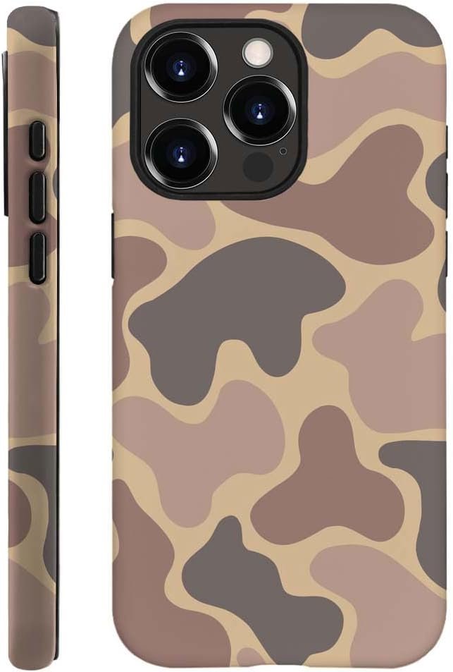 for iPhone 14 Plus Case,HH2 Camouflage Camo Leaf Hybrid 2 Layer Hard Shell Silicone Protective Pattern Design Case
