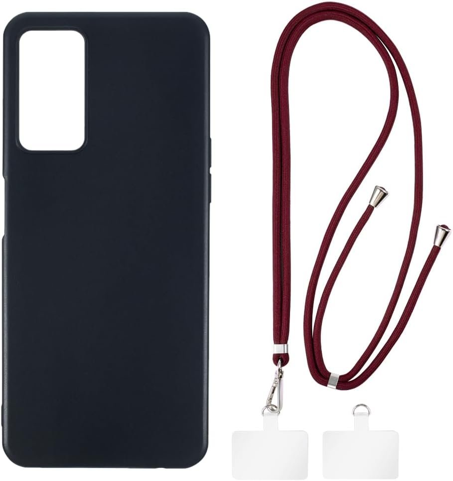 V+ 5G Case + Universal Mobile Phone Lanyards, Neck/Crossbody Soft Strap Silicone TPU Cover Bumper Shell for  V+ 5G (6.82”)