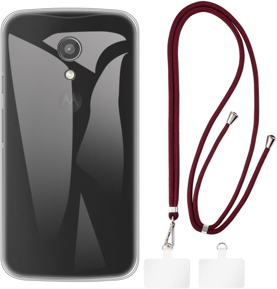 G 2nd Gen Case + Universal Mobile Phone Lanyards, Neck/Crossbody Soft Strap Silicone TPU Cover Bumper Shell for G2 (5”)