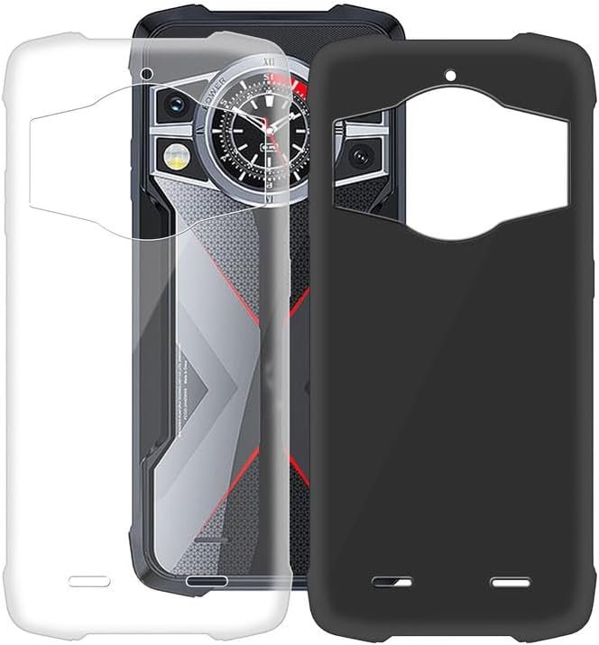 51rU8TE-MrL._AC for 9 (6.58") Case, Shockproof Protective Black Case Soft Silicone Bumper Shell 2 Black Flexible Rubber Phone Protective Cases TPU Cover