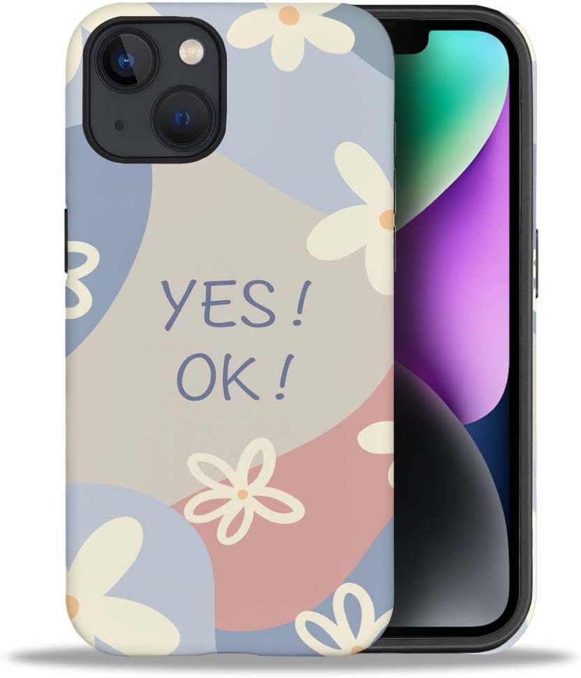 51tM4EoKBVL._AC_SL1000 Phone Case Compatible with iPhone 14 Plus Case,Hybrid 2 Layer PC Hard Shell + Silicone Protective Case, White Gold Marble Scratch-Resistant Shockproof Cover for iPhone 14 Plus