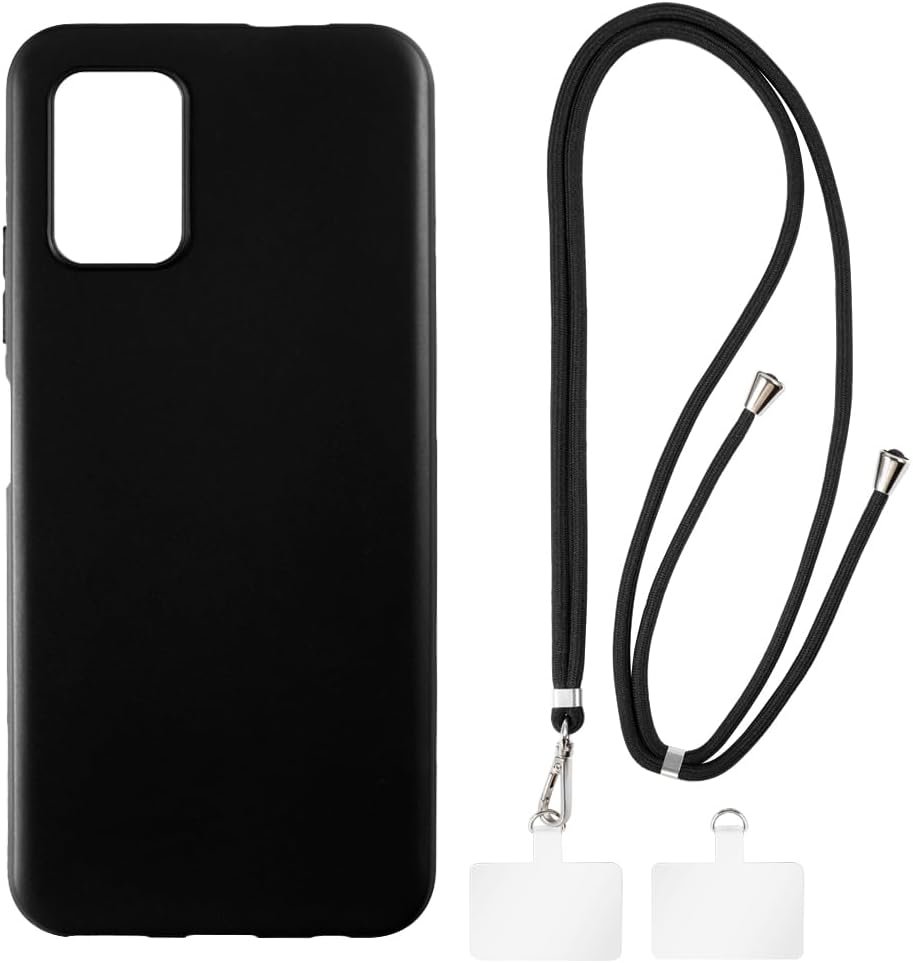 C300 4G Case + Universal Mobile Phone Lanyards, Crossbody Soft Strap Silicone TPU Cover Bumper Shell for C300 4G (6.52”)
