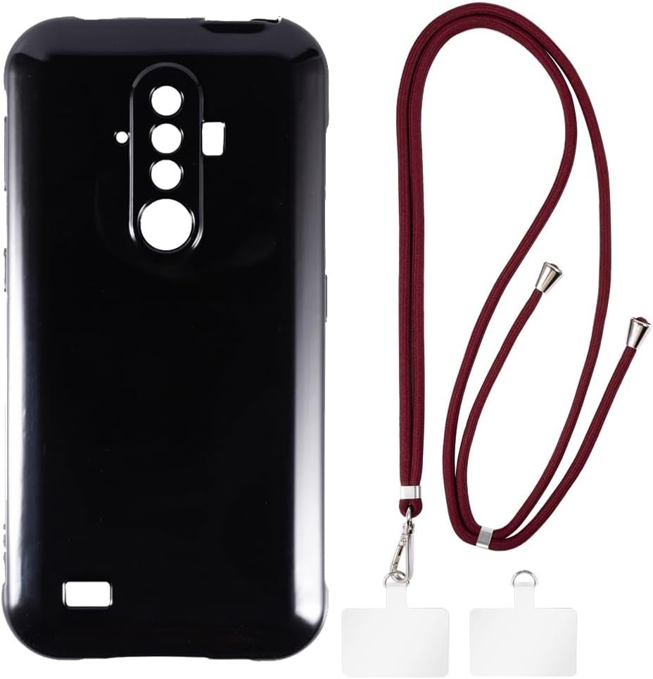 Case + Universal Mobile Phone Lanyards, Neck/Crossbody Soft Strap Silicone TPU Cover Bumper Shell for Armor X8i (5.7”)