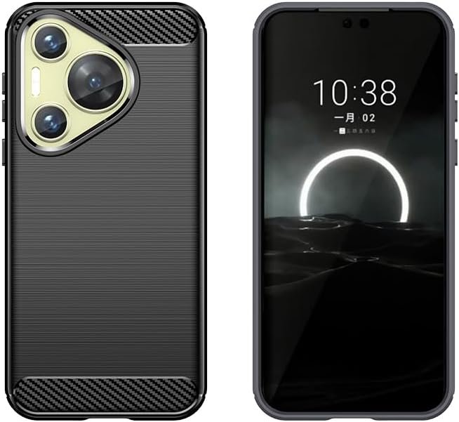 Compatible with P70 Case,Compatible with Pura 70 5G Shockproof Protection TPU Soft Shell Cell Phone Case Cover Black