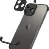 Design for Metal Frameless Phone Case Compatible with iPhone 12 Phone Models with Camera Lens Protector, Metal Shockproof Phone Cover, Minimalist Yet Protective Bumper Shell (Black Metal)