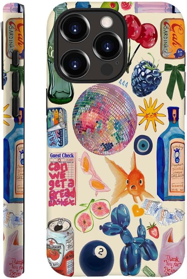 6114bizI59L._AC_SL1000 Compatible with for iPhone 14,Fruit Lemon European Summer Collage Phone Case for Girl Women Boy Men,Scratch Resistant Shockproof Cover Case for iPhone 14