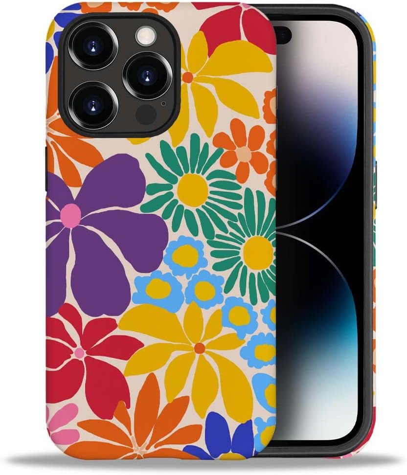 Case Compatible with iPhone 11,Colorful Marble 2 in 1 Phone Case for Women Men,Soft TPU and PC Hard Shell Mixed Two-Layer Protective Phone Case for 11 6.1 Inch