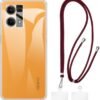 7 4G Case + Universal Mobile Phone Lanyards, Neck/Crossbody Soft Strap Silicone TPU Cover Bumper Shell for Oppo F21 Pro 4G (6.43”)