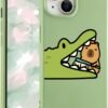 for iPhone 13 Case, Cute Kawaii Panda Pink Liquid Silicone Slim Fit Soft Gel Rubber Protective Phone Cover for Women Girls