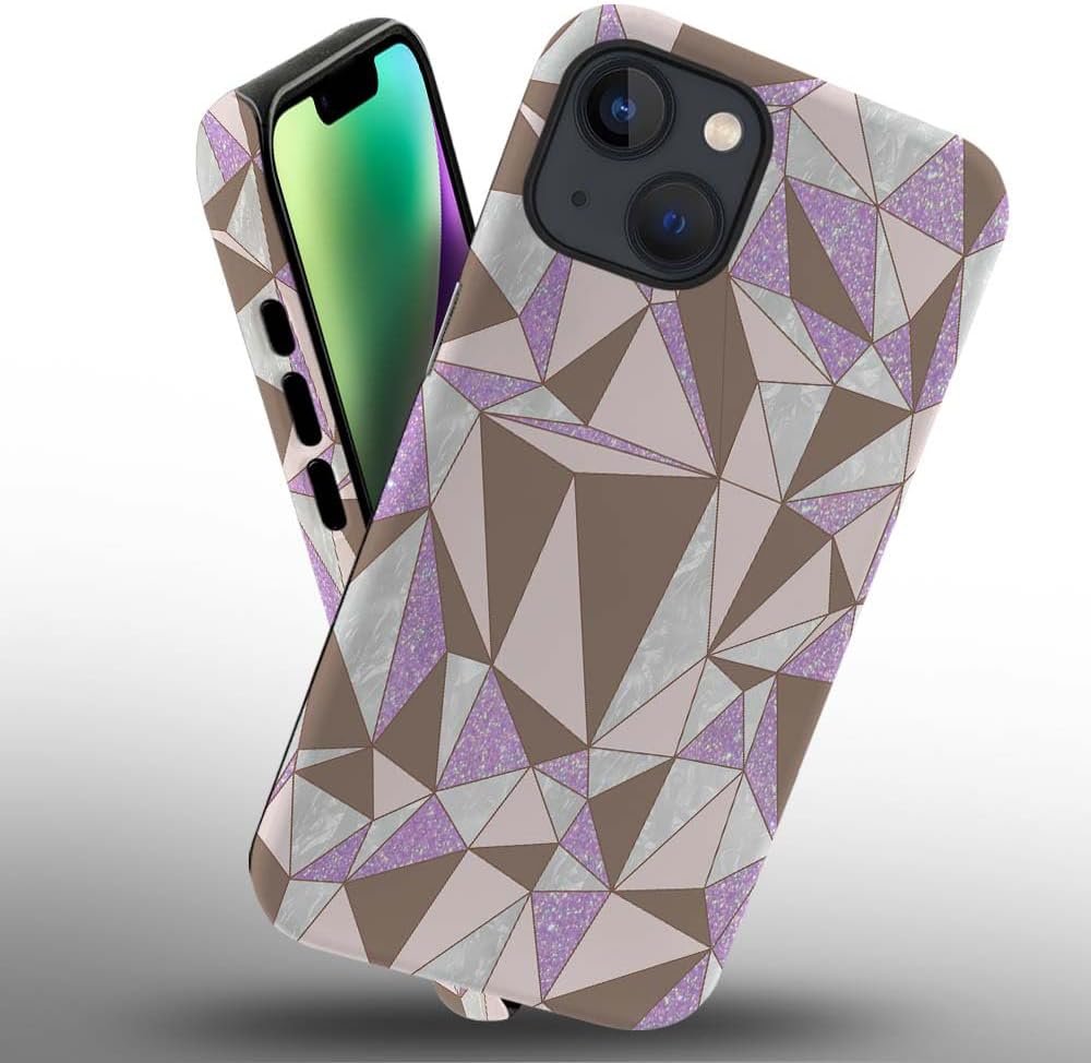 613_nsHFnsL._AC_SL1000 Phone Case Compatible with iPhone 14 Plus Case,Hybrid 2 Layer PC Hard Shell + Silicone Protective Case, White Gold Marble Scratch-Resistant Shockproof Cover for iPhone 14 Plus