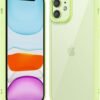 613i6ECK8ML._AC_SL1500 Thin Slim Clear case for iPhone XR, Transparent Hybrid Hard Shell Plastic & Soft Silicone Rubber Bumper, Non-Yellow Acrylic Protective Lightweight Cover for Women, White