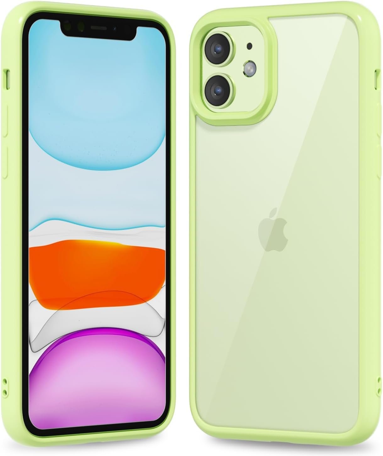 613i6ECK8ML._AC_SL1500 Thin Slim Clear case for iPhone XR, Transparent Hybrid Hard Shell Plastic & Soft Silicone Rubber Bumper, Non-Yellow Acrylic Protective Lightweight Cover for Women, White
