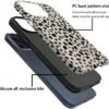 Case Compatible with iPhone 14 Pro Max,Black Polka Dots Marble Pattern-Almond Latte Pattern Design Case for iPhone 14 Pro Max Cases,Dustproof Protective Hybrid 2-Layer Hard Shell Phone Case
