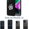 Bear Paw Phone Case Shockproof Protective Cover Mobile Phone Shell Compatible with iPhone 14