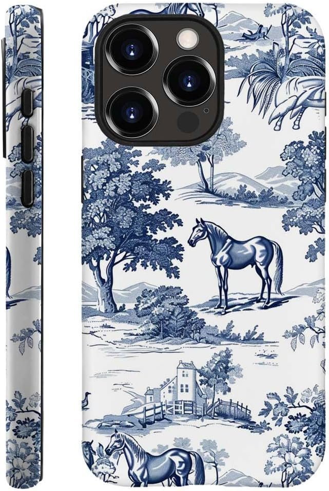 616178zPUnL._AC_SL1000 for iPhone 14 Pro Case,HH2 Wild Desert Horse Manor Hybrid 2 Layer Hard Shell Silicone Protective Pattern Design Case