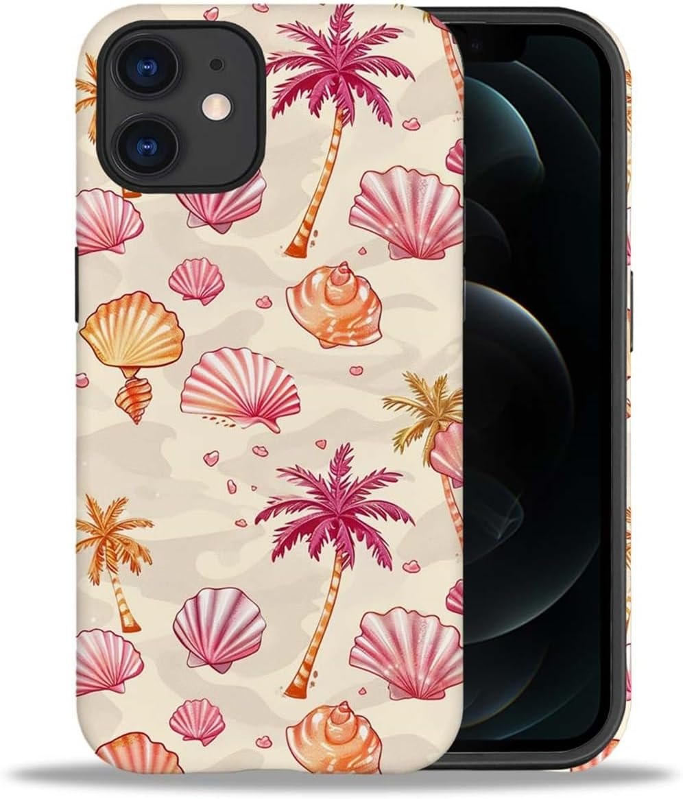 Case Compatible with iPhone 15 Pro Max Case,A Shell Shell by The Sea Full Pattern Plastic Soft TPU Case for iPhone 15 Pro Max Case,Double Protection Corner Case for iPhone 15 Pro Max 6.7-inch