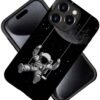 Innovatemee Case Compatible with iPhone 15 Pro Max,Astronaut Moon Swing Phone Case for iPhone 15 Pro Max,Cases for Girls and Boys,Fall Prevention Hybrid 2-Layer Hard Shell Phone Case