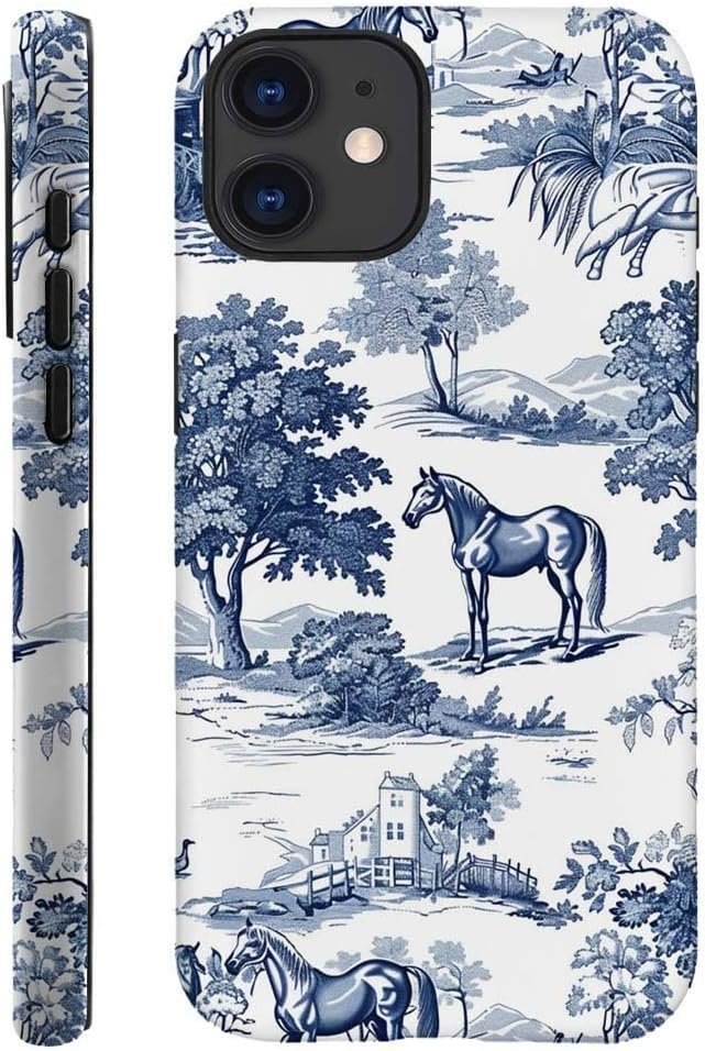 618SA-4jw3L._AC_SL1000 for iPhone 14 Pro Case,HH2 Wild Desert Horse Manor Hybrid 2 Layer Hard Shell Silicone Protective Pattern Design Case