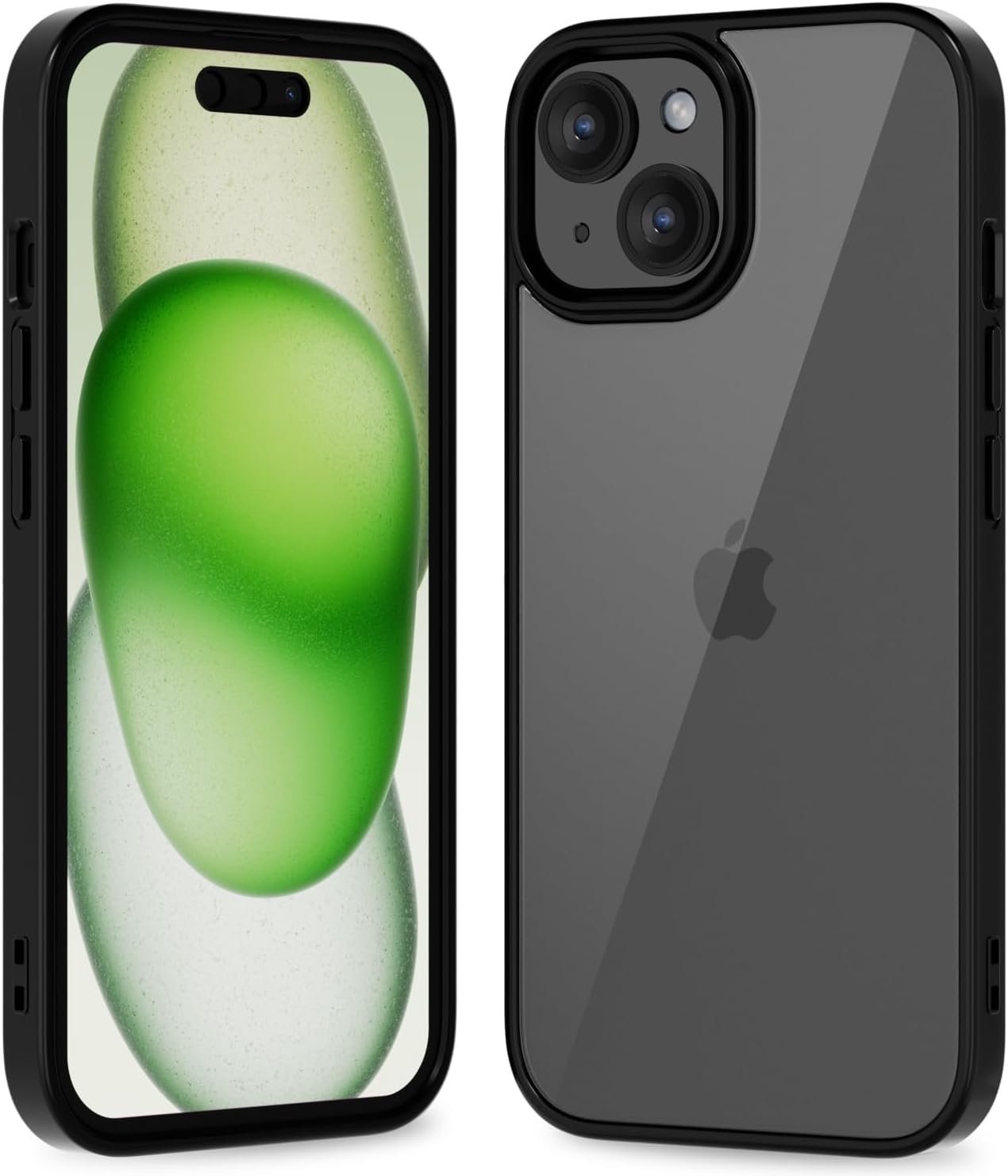 619DPQkEjdL._AC_SL1500 Thin Slim Clear case for iPhone XR, Transparent Hybrid Hard Shell Plastic & Soft Silicone Rubber Bumper, Non-Yellow Acrylic Protective Lightweight Cover for Women, White