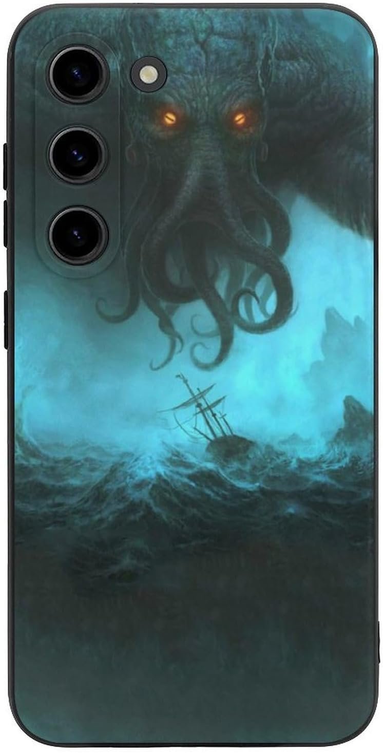 Cthulhu in Deep Ocean Protective Phone Case Ultra Slim Case Shockproof Phone Cover Shell Compatible with Galaxy Samsung S23 S23 Plus S23 Ultra