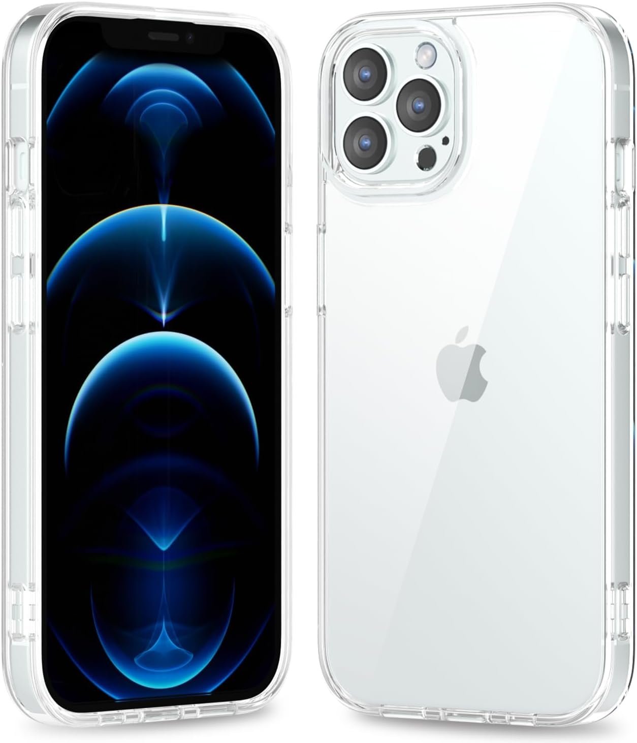 61CO74bO0eL._AC_SL1500 Thin Slim Clear case for iPhone XR, Transparent Hybrid Hard Shell Plastic & Soft Silicone Rubber Bumper, Non-Yellow Acrylic Protective Lightweight Cover for Women, White